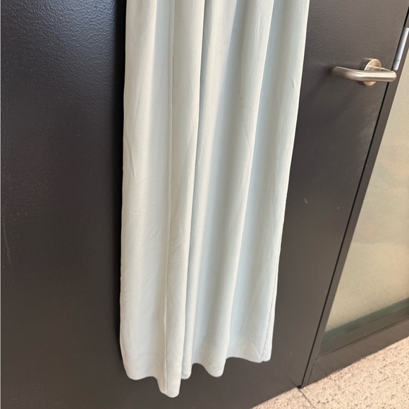 Wilfred XXS slightly oversized SILK GUV Maxi Dress in mint and cream - Picture 12 of 13